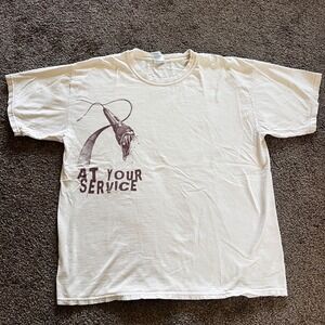 Gildan At Your Service Graphic Print Short‎ Sleeve T-Shirt Size XL